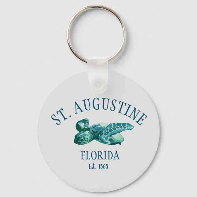 St Augustine EST 1565 Strandschildkröte Schlüsselanhänger (Vorderseite)