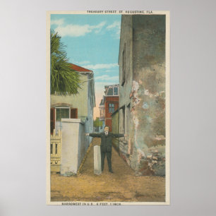 St Augustine, FL - Ansicht der Fiskus-Straße u. Poster