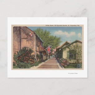 St. Augustine, FL - Aviles St. im Alten Spanisch Postkarte