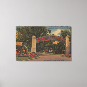 St Augustine, FL - Jungbrunnen Eingang Leinwanddruck