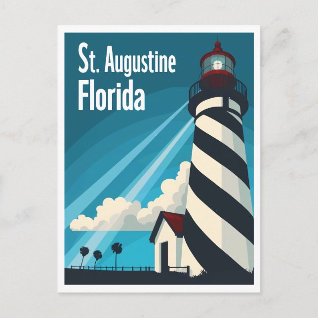 St. Augustine FL Leuchtturm Save the Date Postkarte (Vorderseite)