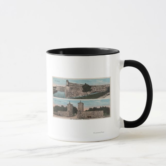 St. Augustine, FL - Sicht auf Ft. Marion & City Tasse (Rechts)