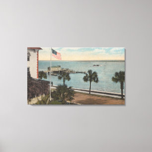 St. Augustine, FL - Sicht auf Matanzas Bay & Leinwanddruck