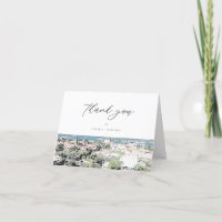 ST AUGUSTINE Fl Watercolor Skyline Danke Karte