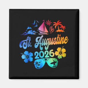 St. Augustine Florida 2026 Urlaub Tie Dye Sommer Magnet