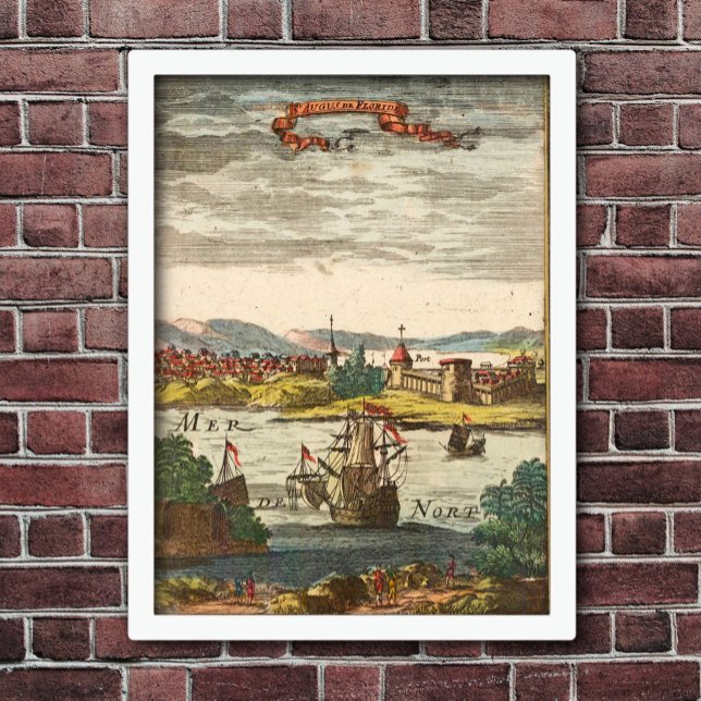 St. Augustine Florida Antique 1686 Gravieren Poster (Von Creator hochgeladen)