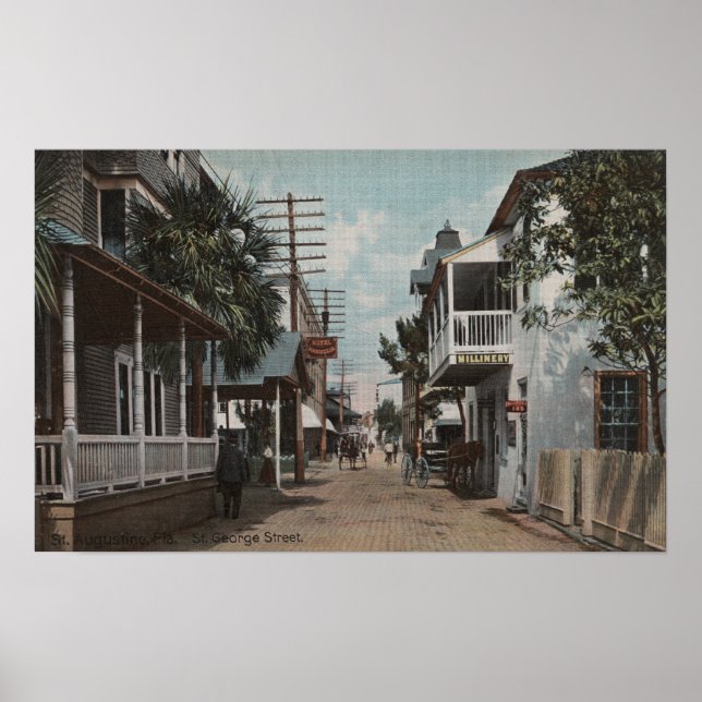 St. Augustine, Florida - Aussicht auf St. George S Poster (Vorne)