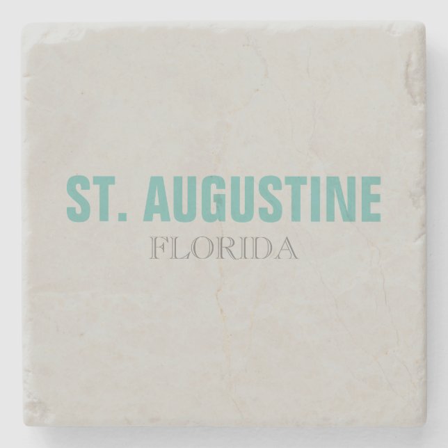 St. Augustine Florida Beach Style Steinuntersetzer (Vorderseite)