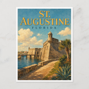 St. Augustine Florida Castillo GeoSaga Postkarte