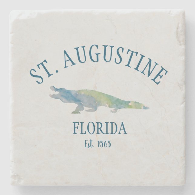 St Augustine Florida Est Beach Alligator Steinuntersetzer (Vorderseite)