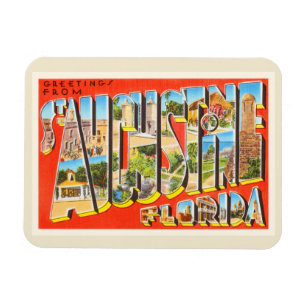 St. Augustine Florida FL Vintage Reise Souvenir Magnet