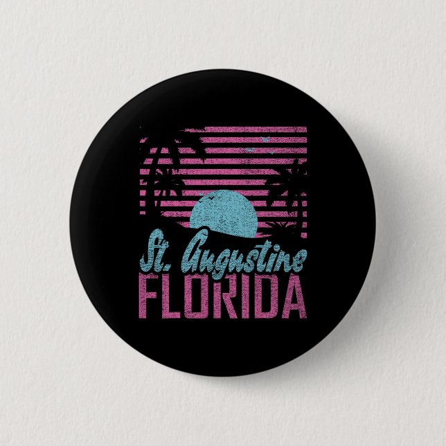 St. Augustine Florida Fl Zitrusstaat Miami Vibes  Button (Vorderseite)