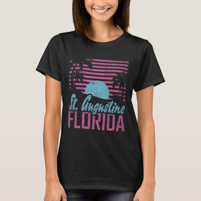 St. Augustine Florida Fl Zitrusstaat Miami Vibes  T-Shirt (Vorderseite)