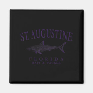 St. Augustine Florida Hai vintage Pflaume Kunst Magnet