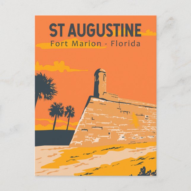 St. Augustine Florida Kunstvoll wandern im Valle V Postkarte (Vorderseite)