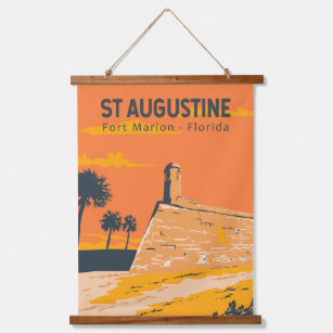 St. Augustine Florida Kunstvoll wandern im Valle V Wandteppich Mit Holzrahmen