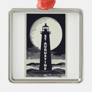 St. Augustine Florida Leuchtturm Mond Ornament Aus Metall
