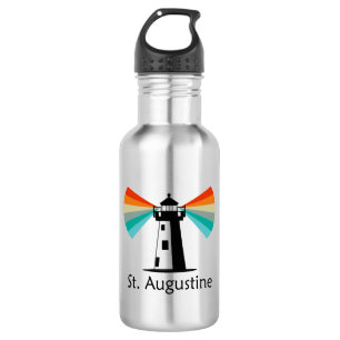 St. Augustine Florida Leuchtturm Regenbogen Edelstahlflasche