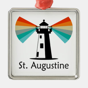 St. Augustine Florida Leuchtturm Regenbogen Ornament Aus Metall