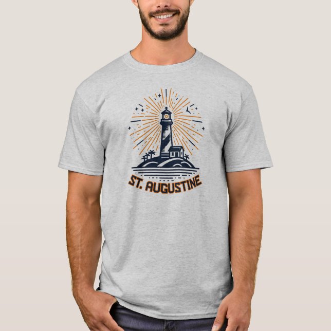 St. Augustine Florida Lighthouse Sunrise T-Shirt (Vorderseite)