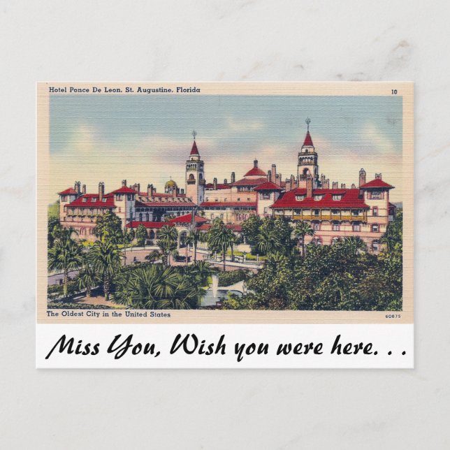 St. Augustine, Florida Postkarte (Vorderseite)