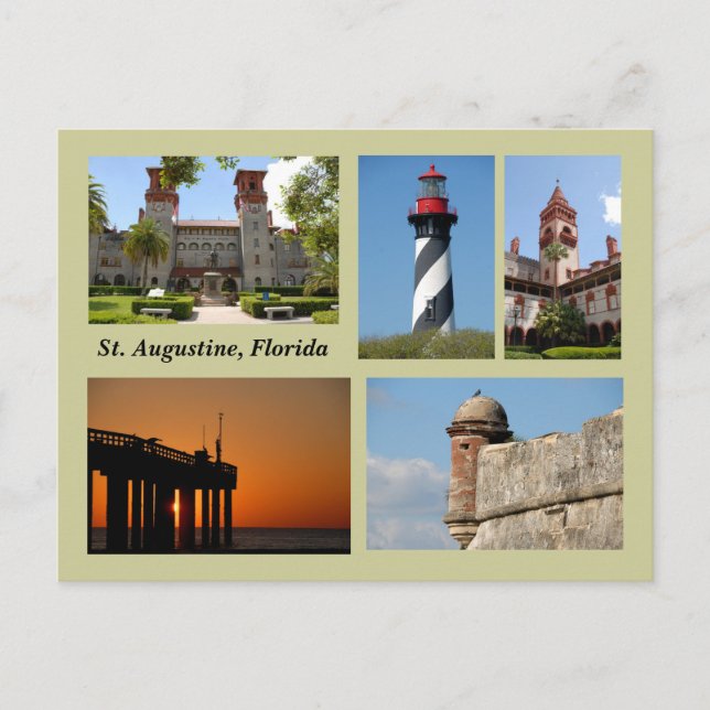St. Augustine, Florida Postkarte (Vorderseite)