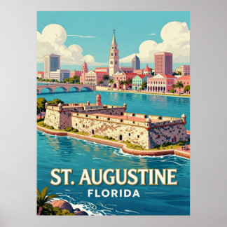 St. Augustine Florida Reise Historische Stadt 🏰 Poster