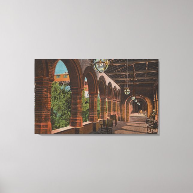 St. Augustine, Florida - Sicht auf das Hotel Ponce Leinwanddruck (Vorderseite)