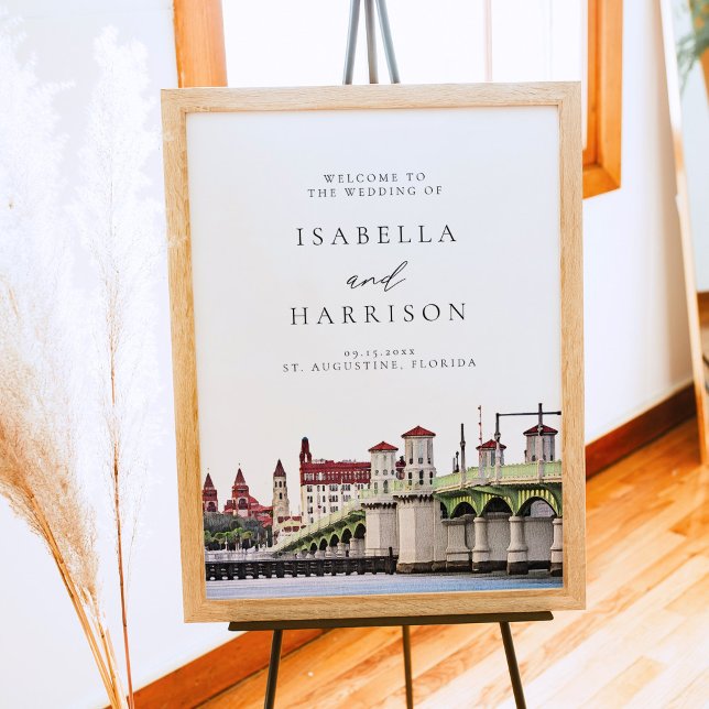 ST AUGUSTINE Florida Skyline Wedding Willkommen Poster (Von Creator hochgeladen)