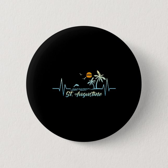 St. Augustine Florida Souvenir Frühjahr Break St.  Button (Vorderseite)