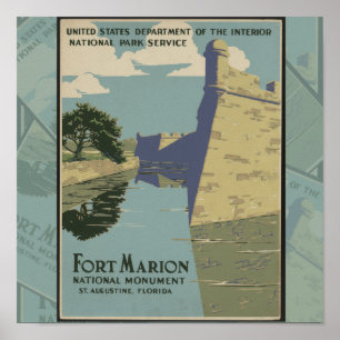 St. Augustine Florida Spanisches Fort Poster