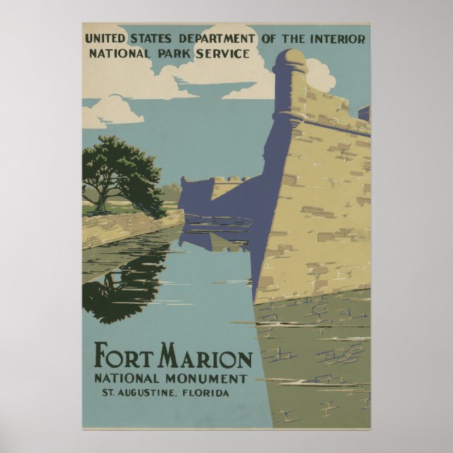 St. Augustine Florida Spanisches Fort Poster (Vorne)