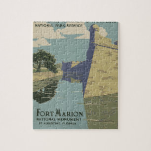 St. Augustine Florida Spanisches Fort Poster Puzzle