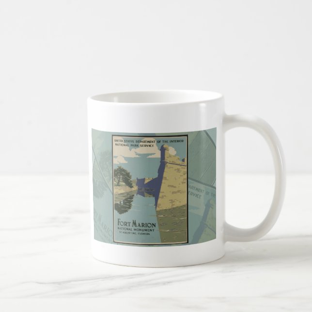 St. Augustine Florida Spanisches Fort Poster Tasse (Rechts)