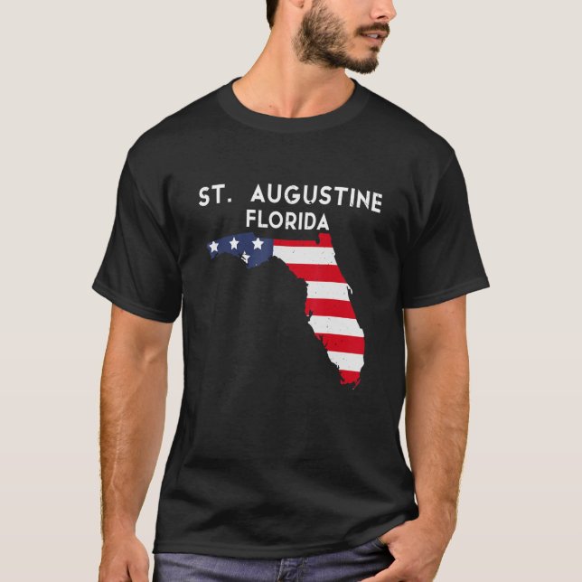 St Augustine Florida USA Staat America Travel Flo T-Shirt (Vorderseite)
