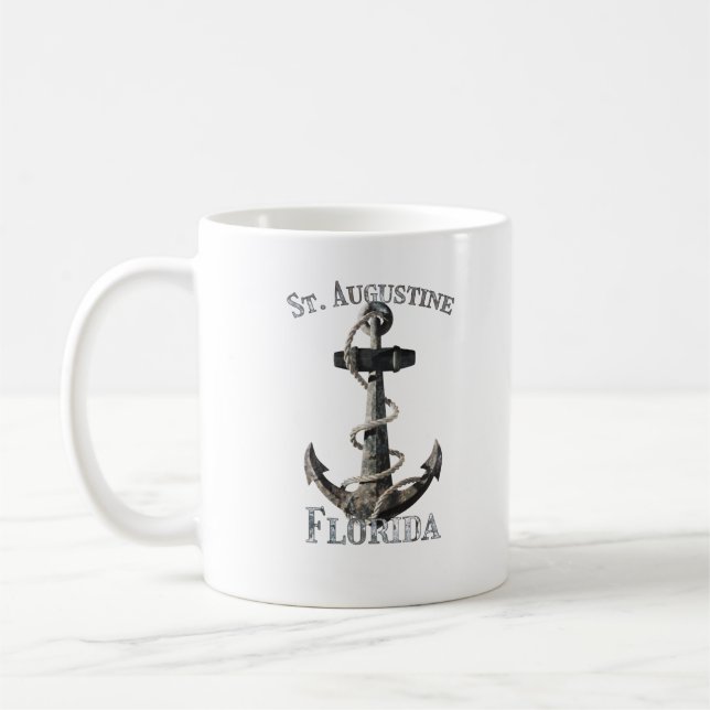 St. Augustine Florida Vacation Nautical Anchor Sai Kaffeetasse (Links)
