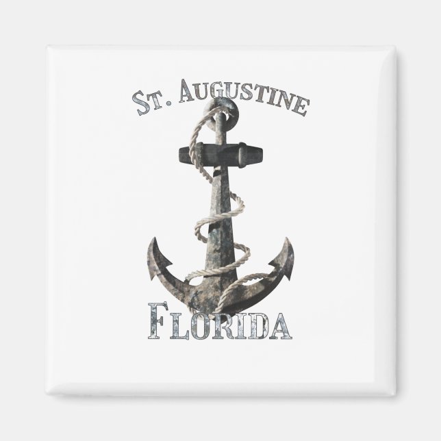 St. Augustine Florida Vacation Nautical Anchor Sai Magnet (Vorne)