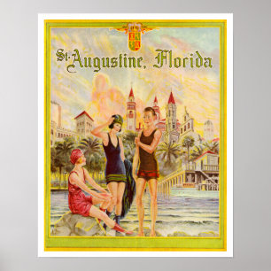 St. Augustine Florida Vintage-Illustration aus den Poster