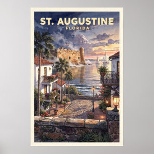 St. Augustine Florida Vintage Reise Poster