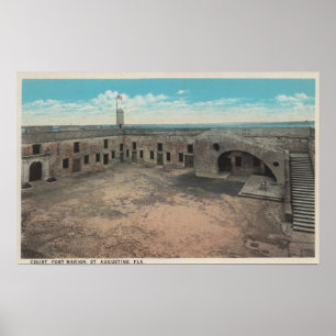 St. Augustine, Florida - Vogelauge von Ft. Mario Poster