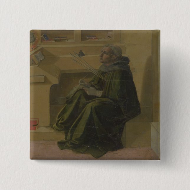 St Augustine in seiner Studie (Predella des Barbad Button (Vorderseite)