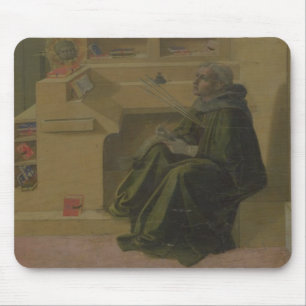 St Augustine in seiner Studie (Predella des Barbad Mousepad