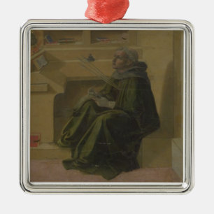 St Augustine in seiner Studie (Predella des Barbad Silbernes Ornament