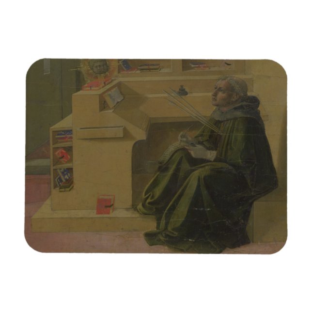 St. Augustine in seiner Studie (Predella of the Ba Magnet (Horizontal)