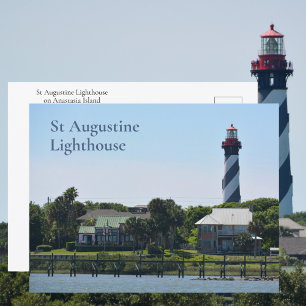 St Augustine Lighthouse Anastasia Island FLorida Postkarte