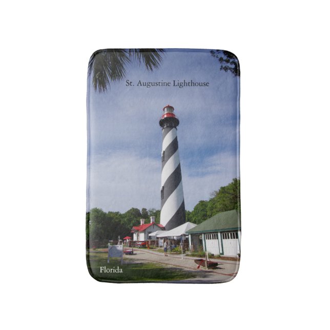 St. Augustine Lighthouse bathmat Badematte (Vorderseite Vertikal)