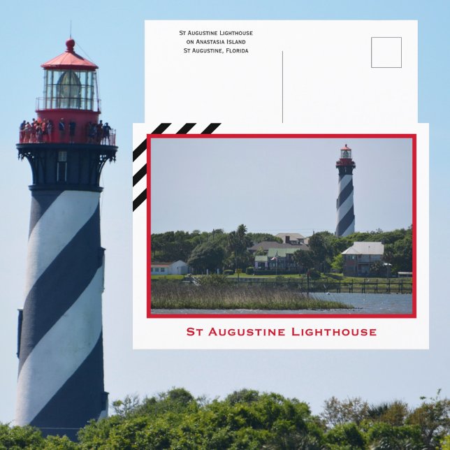 St Augustine Lighthouse Florida Fotografie Postkarte (Von Creator hochgeladen)