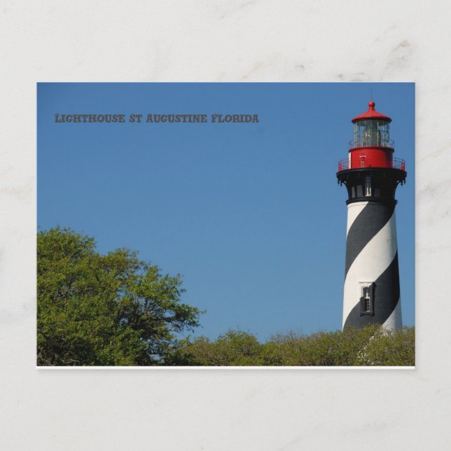 St Augustine Lighthouse Florida Postkarte (Vorderseite)