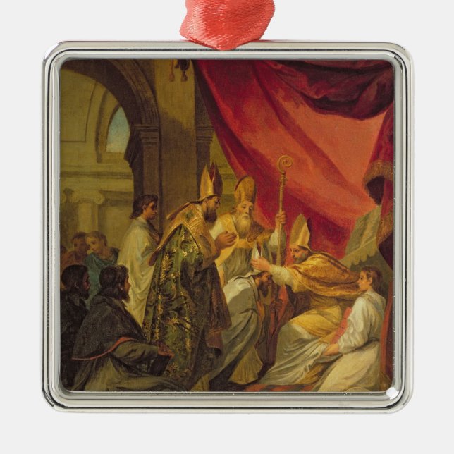St Augustine ordinierte als der Bischof Silbernes Ornament (Vorne)