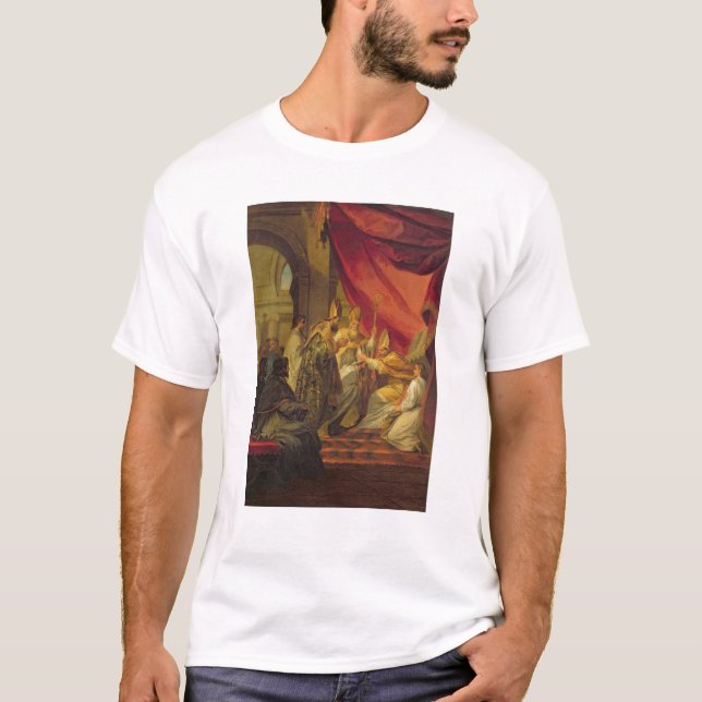 St Augustine ordinierte als der Bischof T-Shirt (Vorderseite)